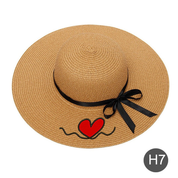 Personalized Embroidered Custom Beach Hat with bow