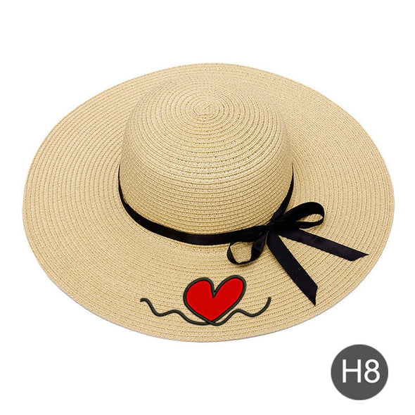 Personalized Embroidered Custom Beach Hat with bow